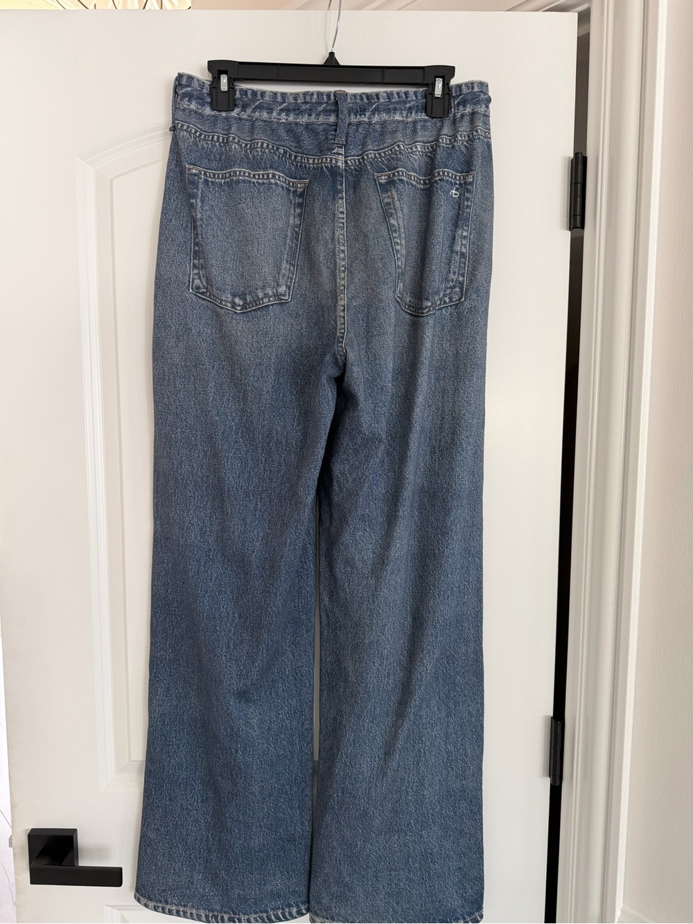 rag & bone Miramar High Rise Drawstring Tie Waist Wide- Leg Jeans - Picture 4 of 4